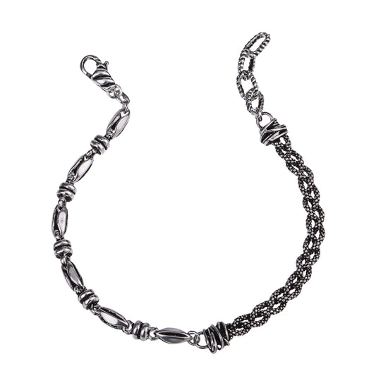 Bracciale catena da uomo Giacomo Burroni argento 925 Regolabile 19-21 cm