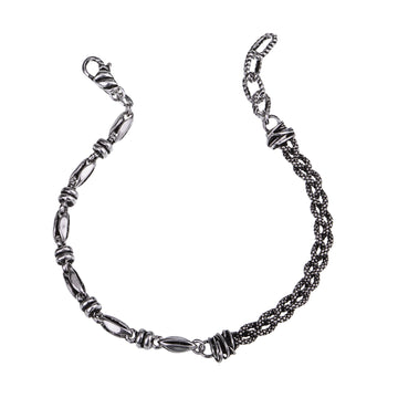 Bracciale catena da uomo Giacomo Burroni argento 925 Regolabile 19-21 cm