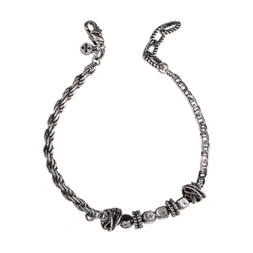 Bracciale uomo Giacomo Burroni argento 925 decoro fantasia Regolabile 19-21 cm