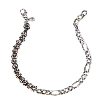 Bracciale uomo Giacomo Burroni argento 925 con elementi Regolabile 19-21 cm