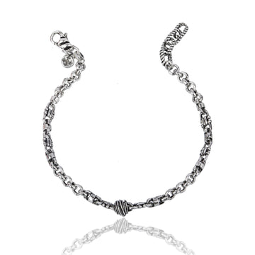 Bracciale rolò Giacomo Burroni in argento con elementi Regolabile 19-21 cm