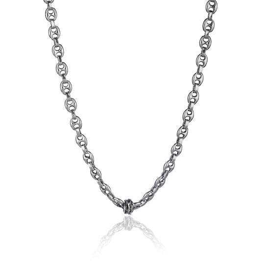 Collana Giacomo Burroni in argento con maglie marine MISURA UNICA
