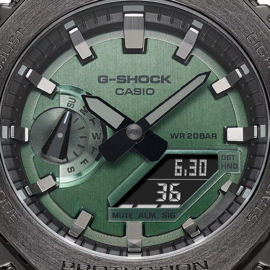 Orologio digitale analogico uomo Casio G-Shock resina verde 49x44mm GM-2100B-3AER-2