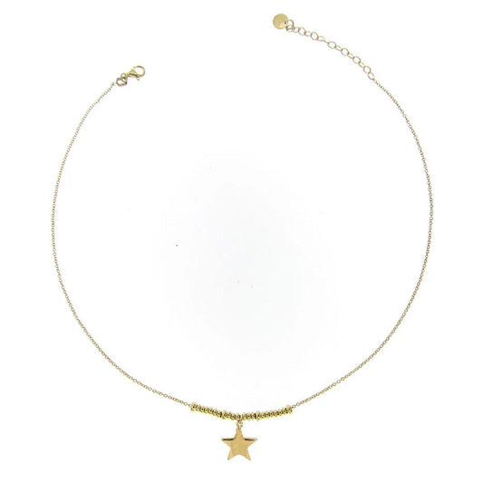 Collana donna Rue Des Mille I Sogni Son Desideri argento dorato con stella GR-002-1SOG-STE-AU-1