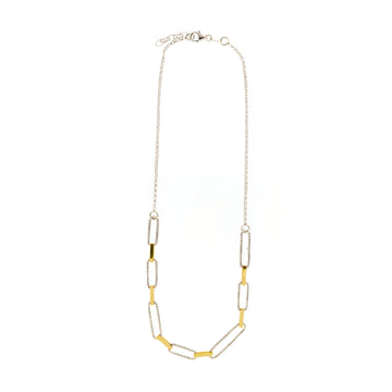 Collana girocollo donna Fraboso Gioielli argento maglie ovali piccole oro GR10507BP