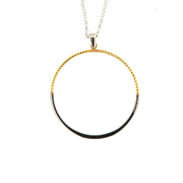 Collana donna Fraboso Gioielli in argento con pendente bicolor oro GR10574BPCR70-1