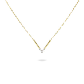 Collana donna Rue Des Mille Shapes in argento oro con V e zirconi GRZ-020-M2-AU-1