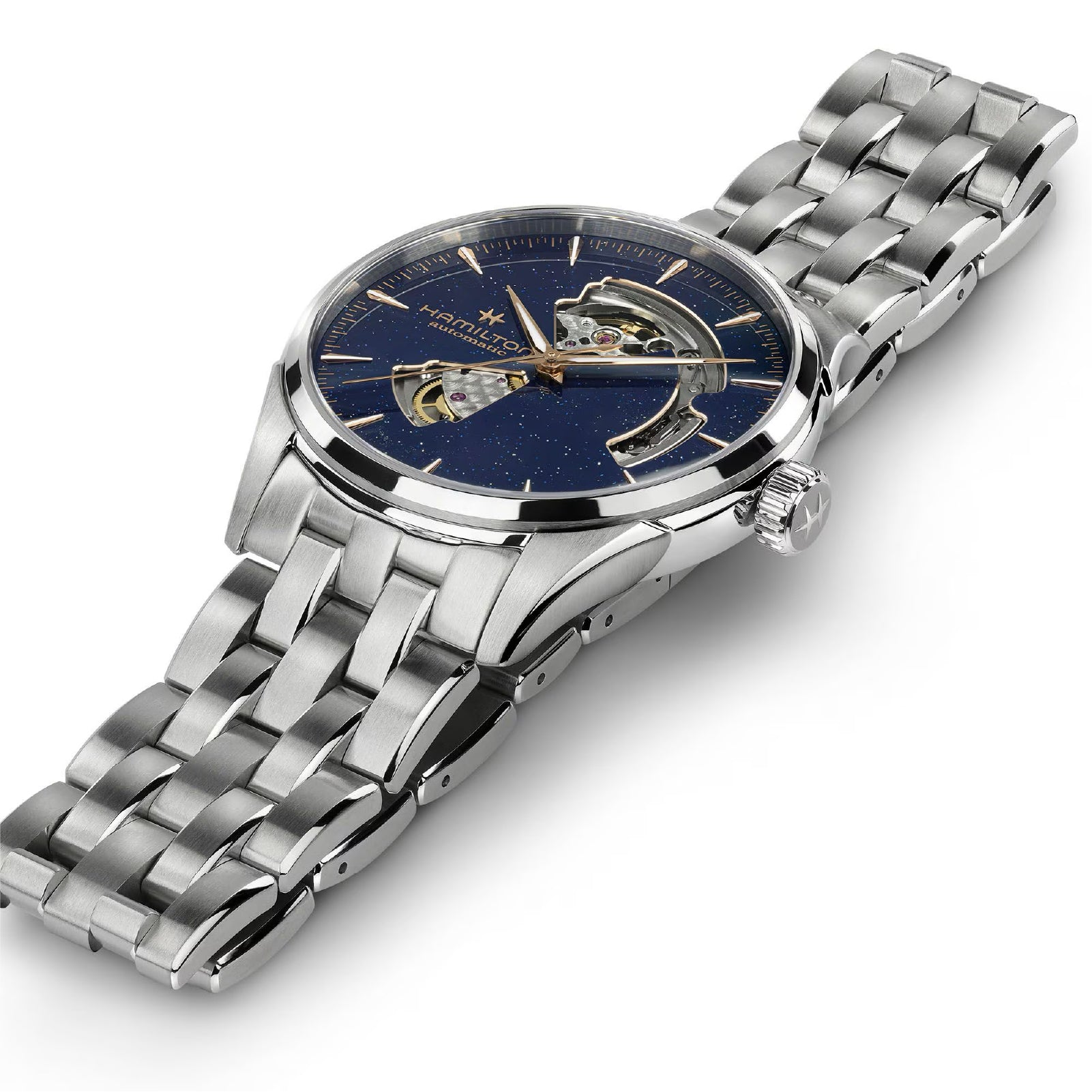 Orologio automatico donna Hamilton in acciaio quadrante blu