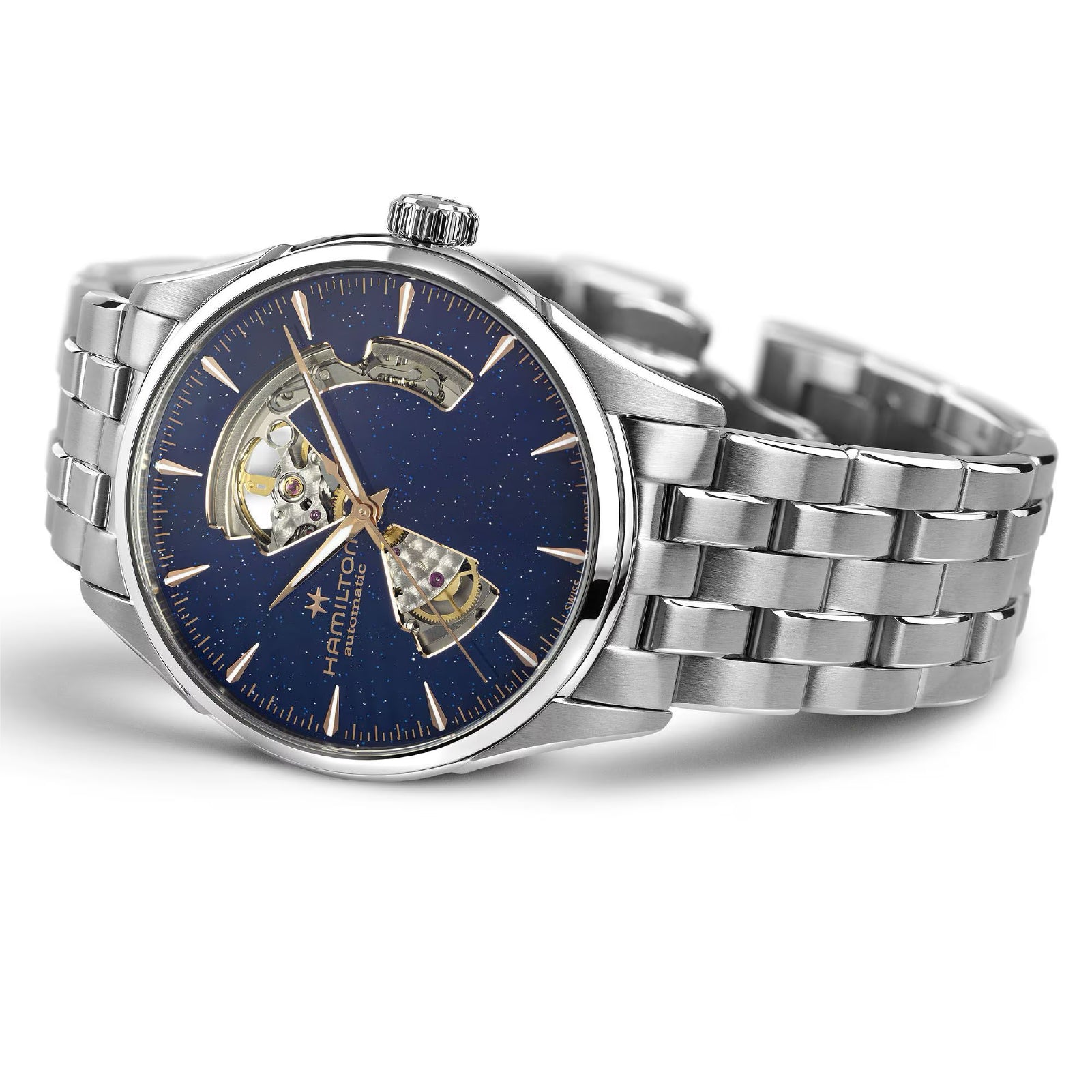 Orologio automatico donna Hamilton in acciaio quadrante blu
