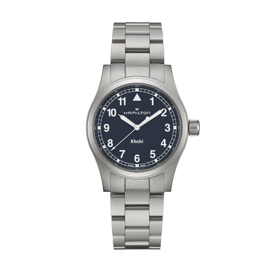 Orologio solo tempo da uomo Hamilton in acciaio quadrante blu MISURA UNICA