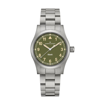 Orologio solo tempo uomo Hamilton in acciaio quadrante verde MISURA UNICA