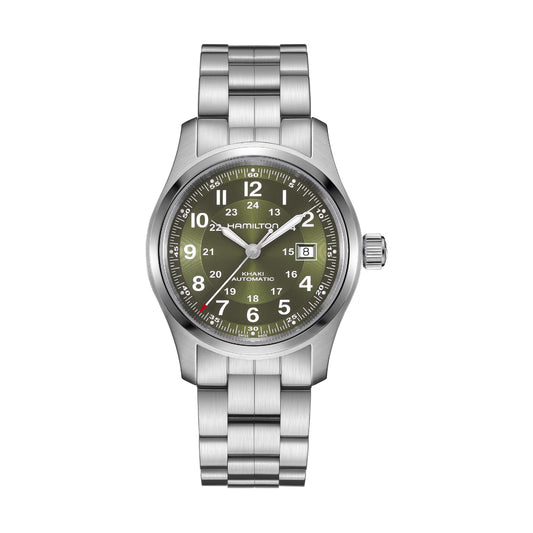 Orologio automatico uomo Hamilton in acciaio quadrante verde MISURA UNICA