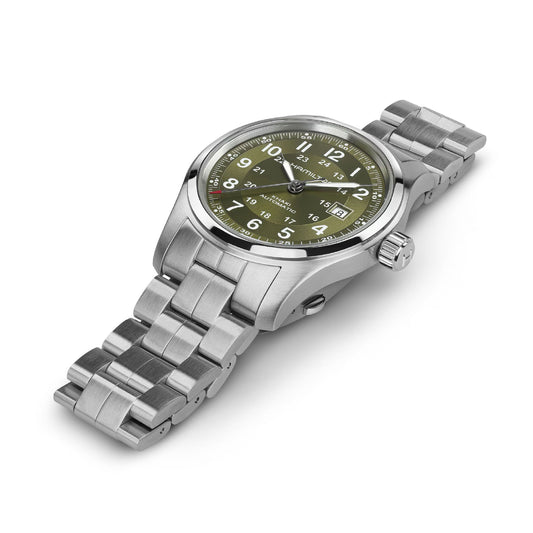 Orologio automatico uomo Hamilton in acciaio quadrante verde MISURA UNICA