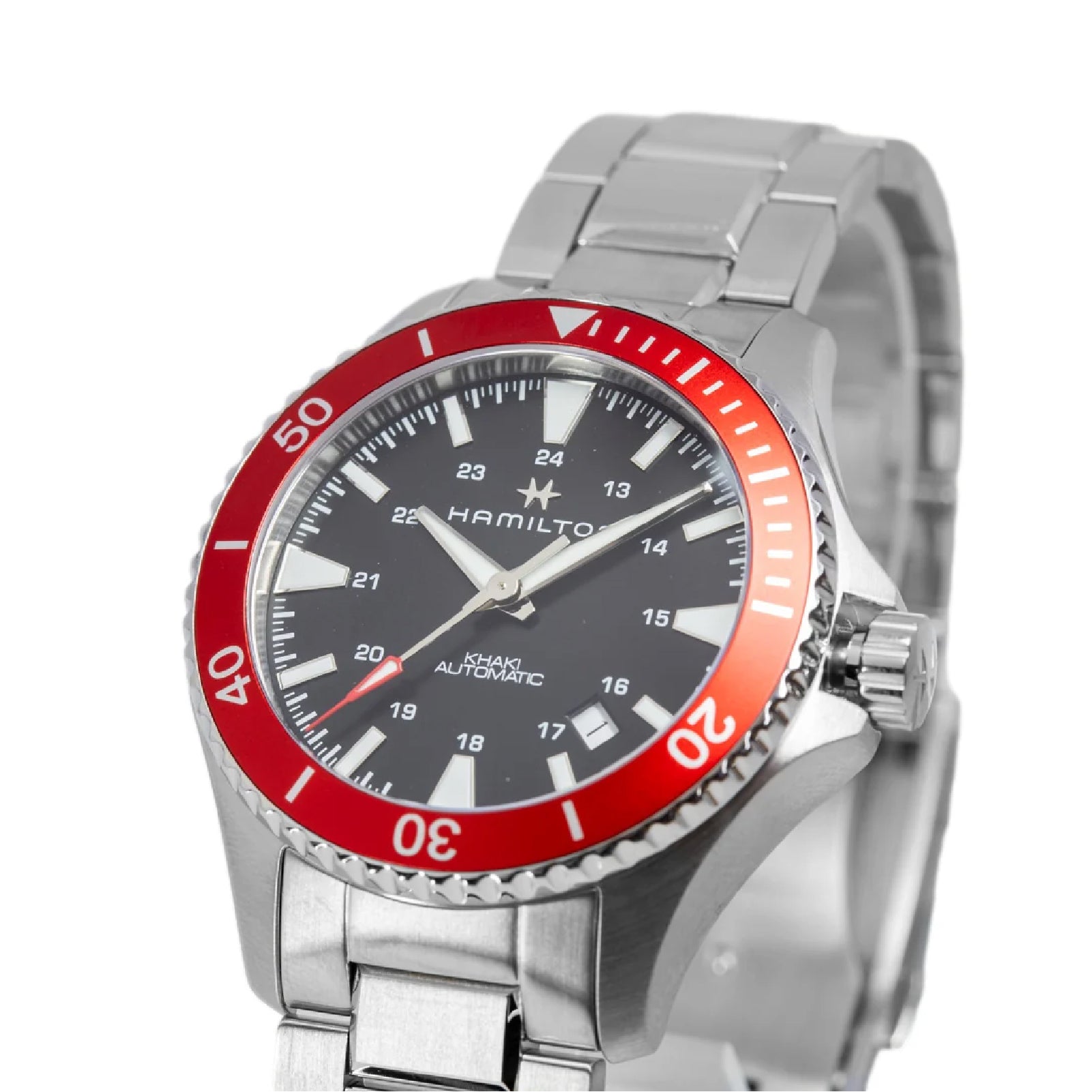 Orologio automatico Hamilton in acciaio grigio da uomo H.H82405130