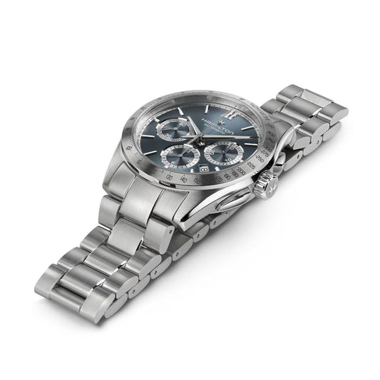 Orologio uomo Hamilton Jazzmaster acciaio quadrante azzurro cassa 42mm H36656140-2