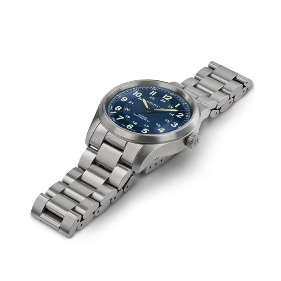 Orologio automatico Hamilton Khaki Field donna cassa 38mm titanio, blu H70205140-2