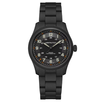 Orologio automatico Hamilton Khaki Field uomo cassa 38mm titanio nero H70215130-1
