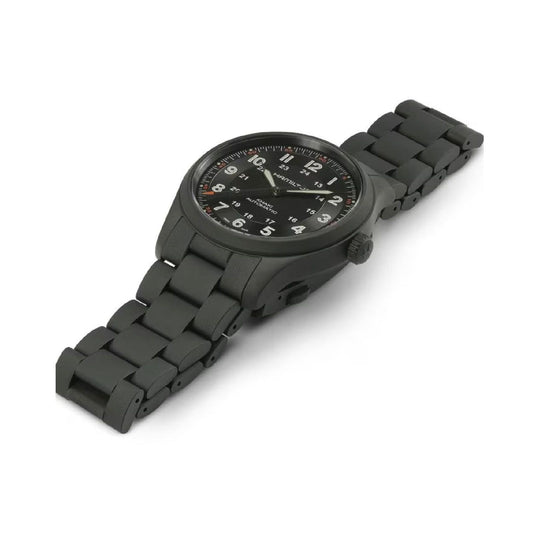 Orologio automatico Hamilton Khaki Field uomo cassa 38mm titanio nero H70215130-2