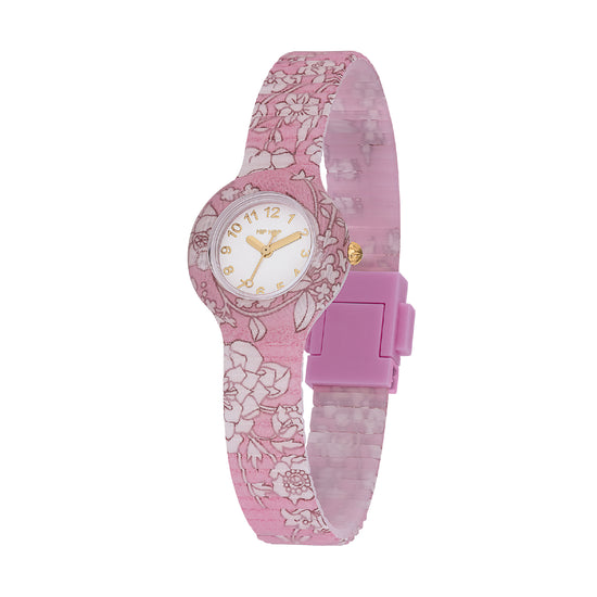 Orologio solo tempo Hip Hop Winter Blossom pink MISURA UNICA