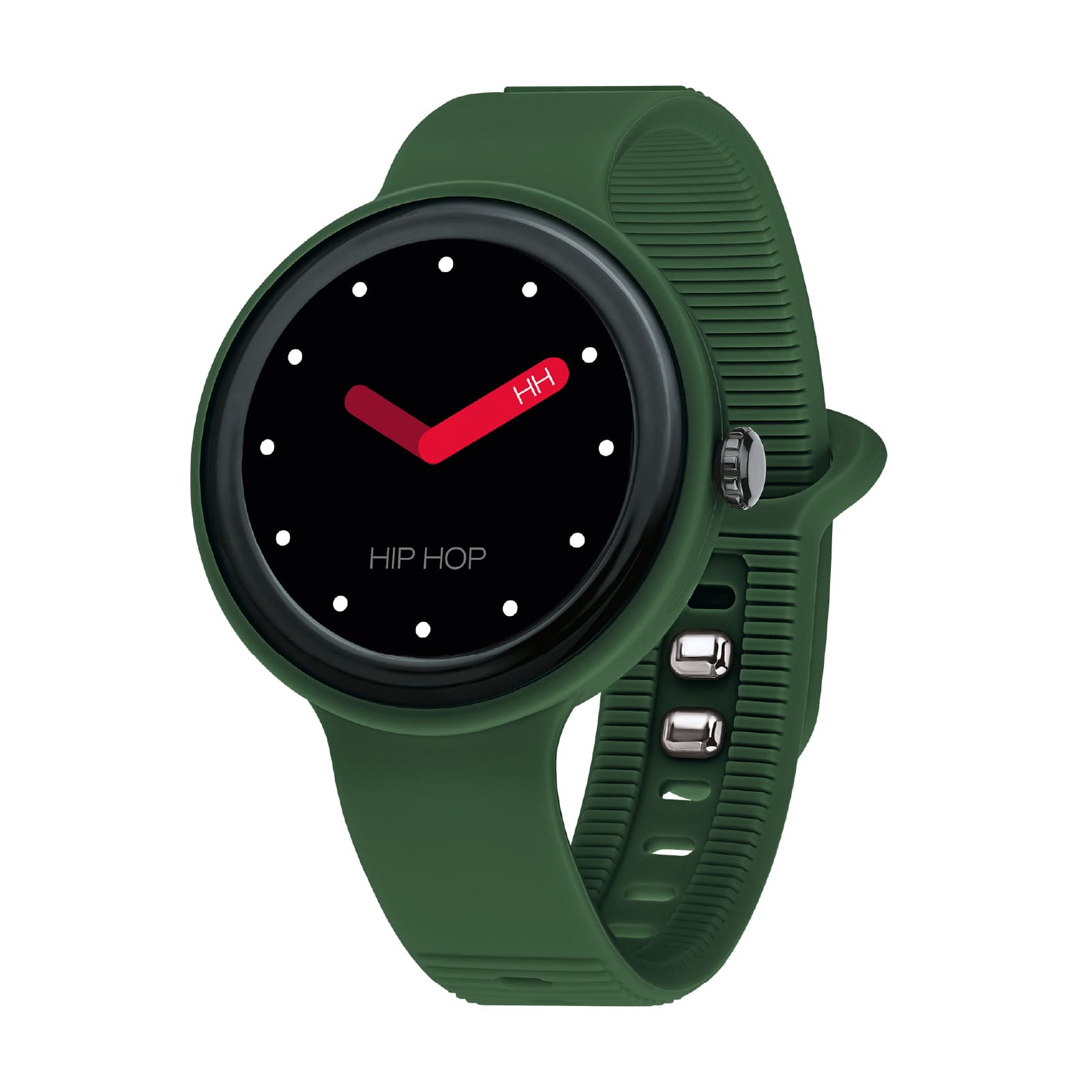 Orologio Smartwatch uomo Hip Hop in silicone verde e blu MISURA UNICA