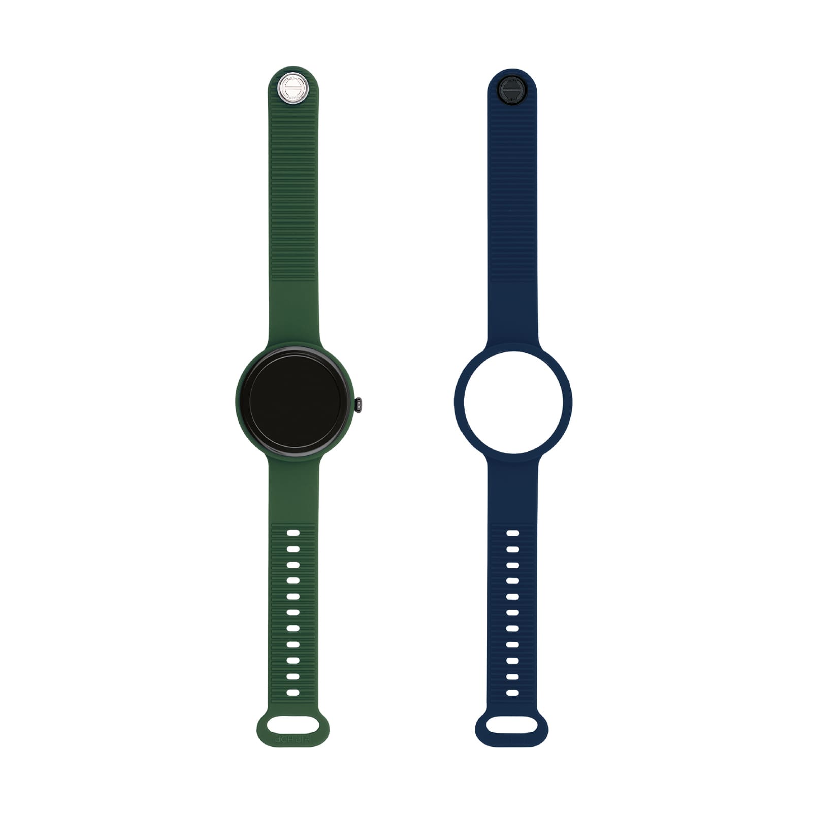 Orologio Smartwatch uomo Hip Hop in silicone verde e blu MISURA UNICA