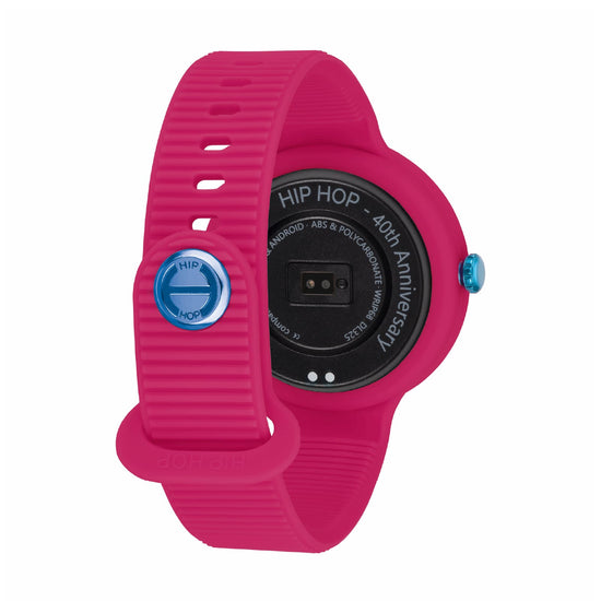 Orologio Smartwatch Hip Hop in silicone fucsia e azzurro MISURA UNICA