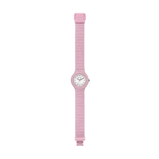 Orologio da donna Hip Hop in silicone rosa con glitter MISURA UNICA