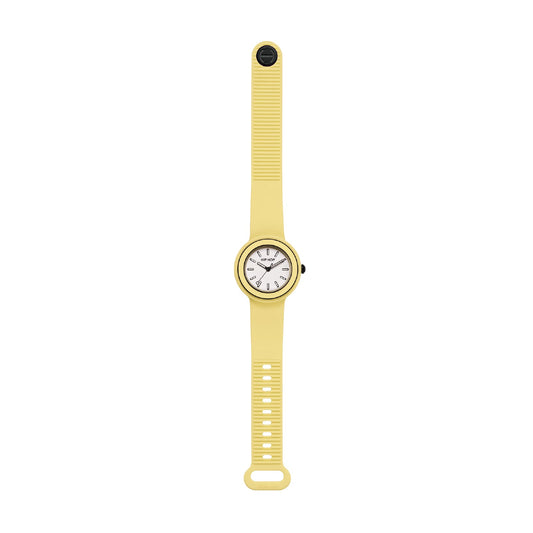 Orologio da donna Hip Hop in silicone di colore giallo MISURA UNICA