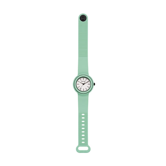 Orologio da donna Hip Hop in silicone di colore verde MISURA UNICA