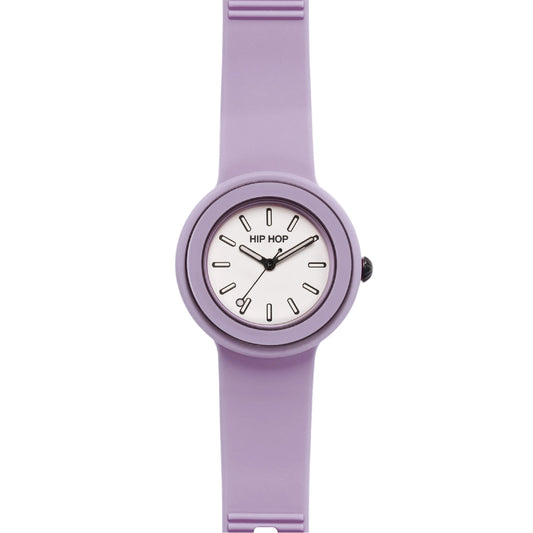 Orologio da donna Hip Hop in silicone di colore lilla MISURA UNICA