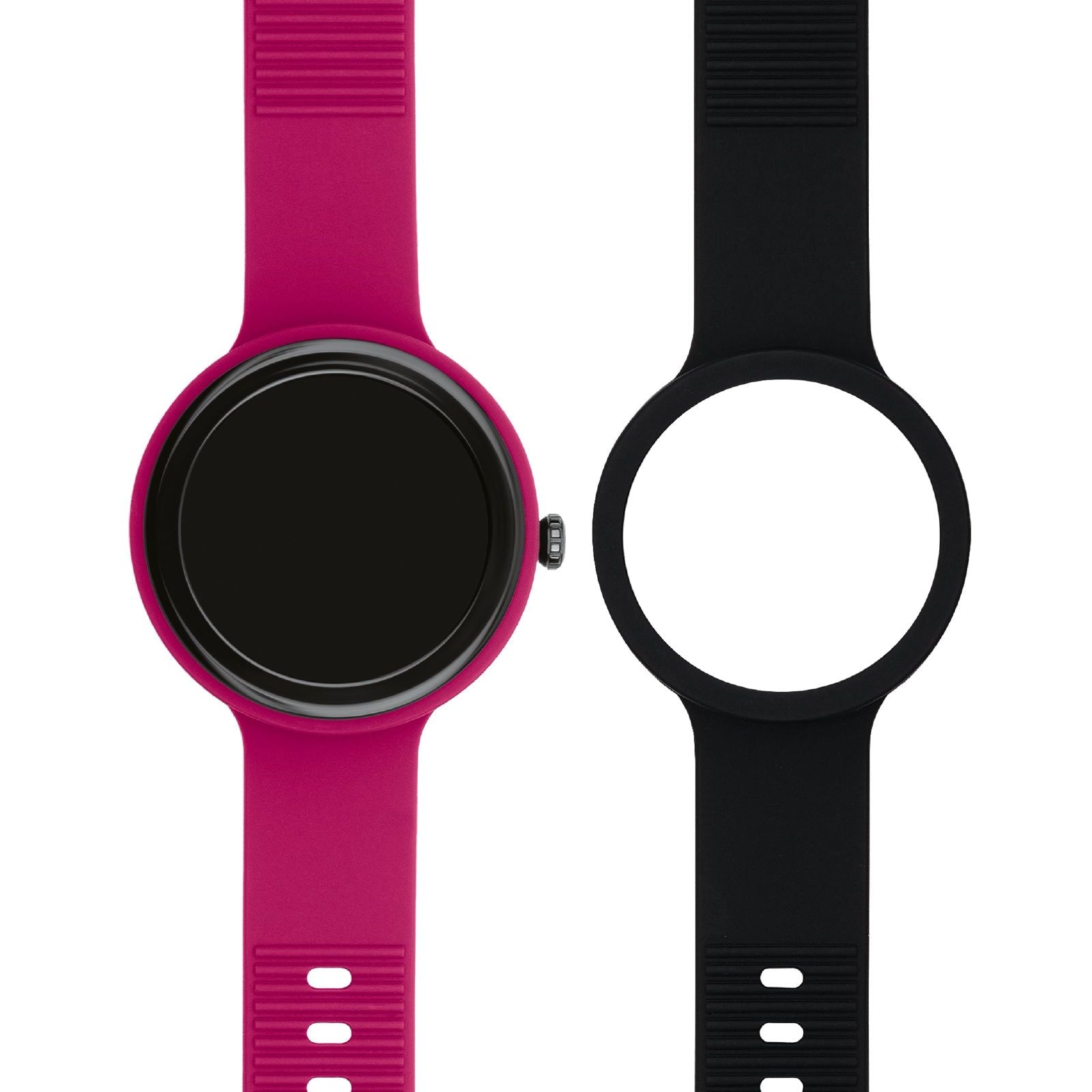 Orologio Smartwatch donna Hip Hop ABS e silicone fucsia 41mm