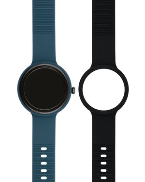 Orologio Smartwatch unisex Hip Hop Hero.Next cassa 41mm in ABS e cinturino in silicone blu cosmic HWU1197