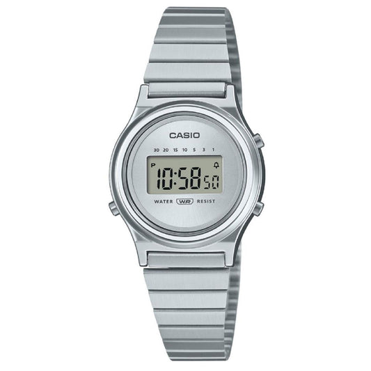 Orologio digitale donna Casio Vintage Soft Color quadrante argento 30x26mm LA700WE-7AEF-1