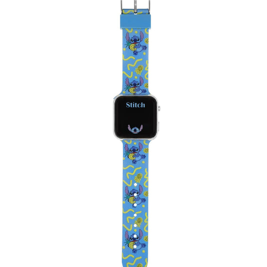 Orologio digitale bimbi Disney Lilo e Stitch LED in plastica e silicone azzurro 35 mm LAS4038-1