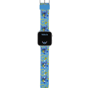 Orologio digitale bimbi Disney Lilo e Stitch LED in plastica e silicone azzurro 35 mm LAS4038-1