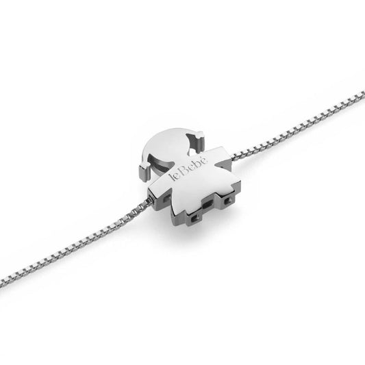 Bracciale da donna in oro bianco leBebé I Tesorini con bimba 0,8 cm LBB933-2
