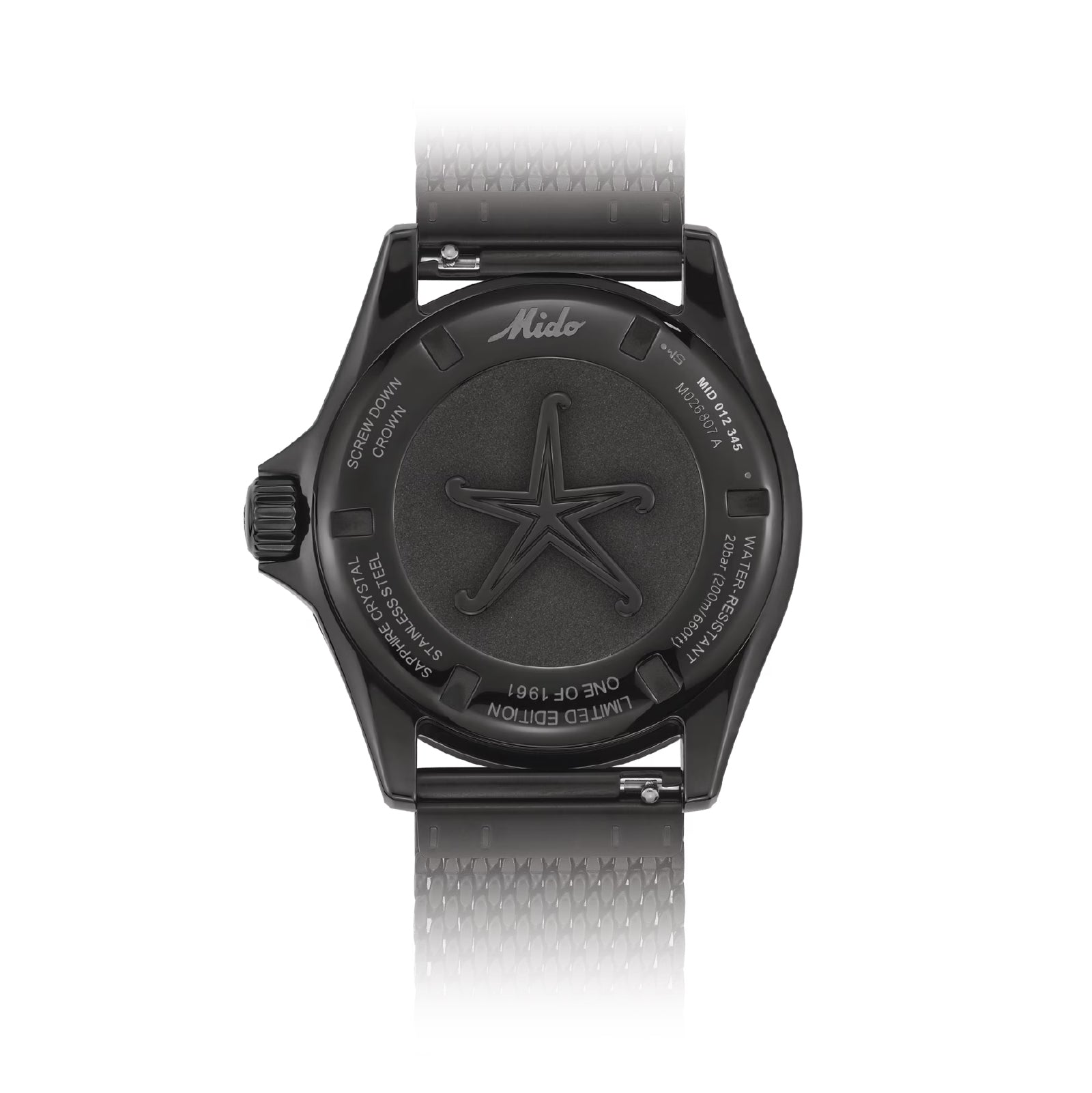 Orologio Mido in acciaio inossidabile con rivestimento PVD nero M.0268073305100