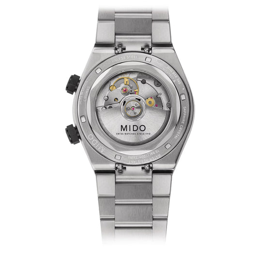 Orologio automatico Mido Multifort 8 da uomo in acciaio con quadrante nero MISURA UNICA