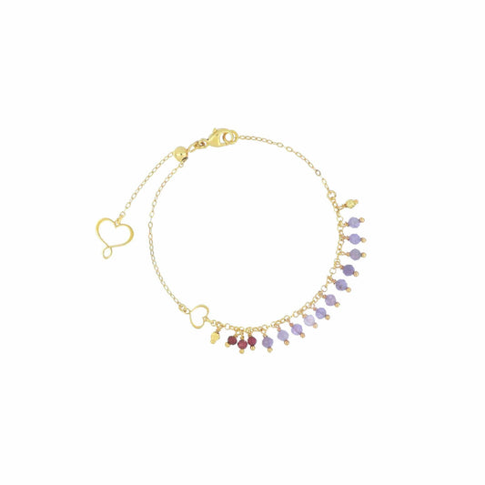 Bracciale Maman et Sophie Frange argento dorato con pietre 18,5 cm
