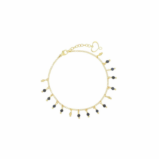 Bracciale Maman et Sophie Frange argento dorato e zaffiri Regolabile 18-21,5 cm