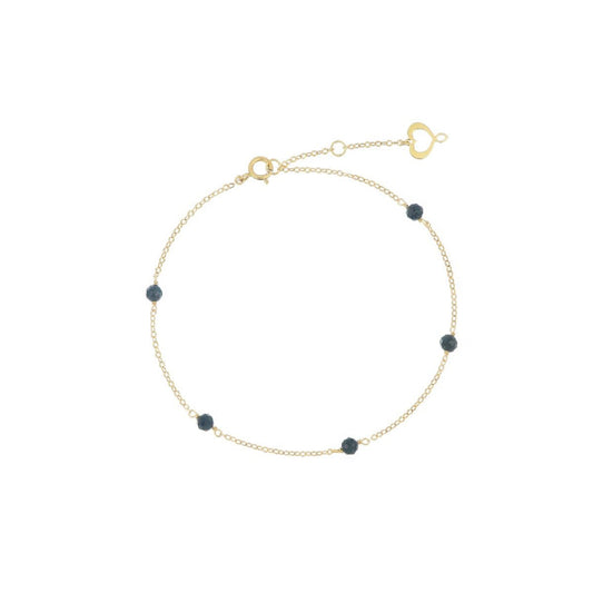 Bracciale Maman et Sophie AURUM in oro 18kt con zaffiri blu Regolabile 16,5-19 cm