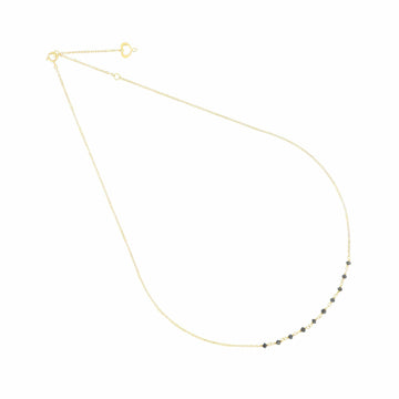 Collana Maman et Sophie in oro giallo 18k con diamanti neri MISURA UNICA