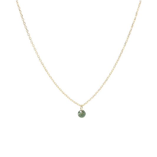 Collana in oro 18kt Maman et Sophie AURUM con diamante verde MISURA UNICA