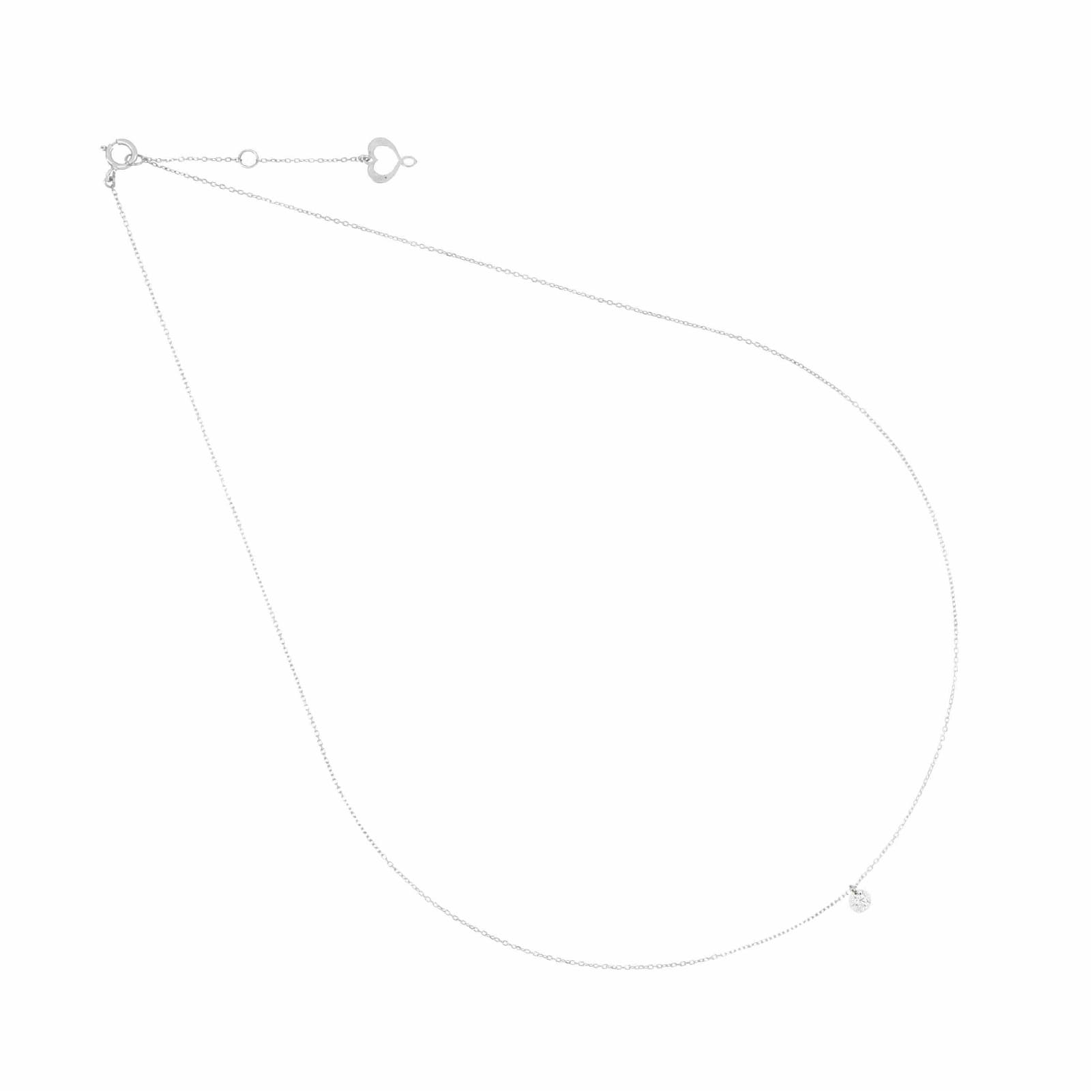 Collana Maman et Sophie in oro bianco con diamante 0,13 ct MISURA UNICA
