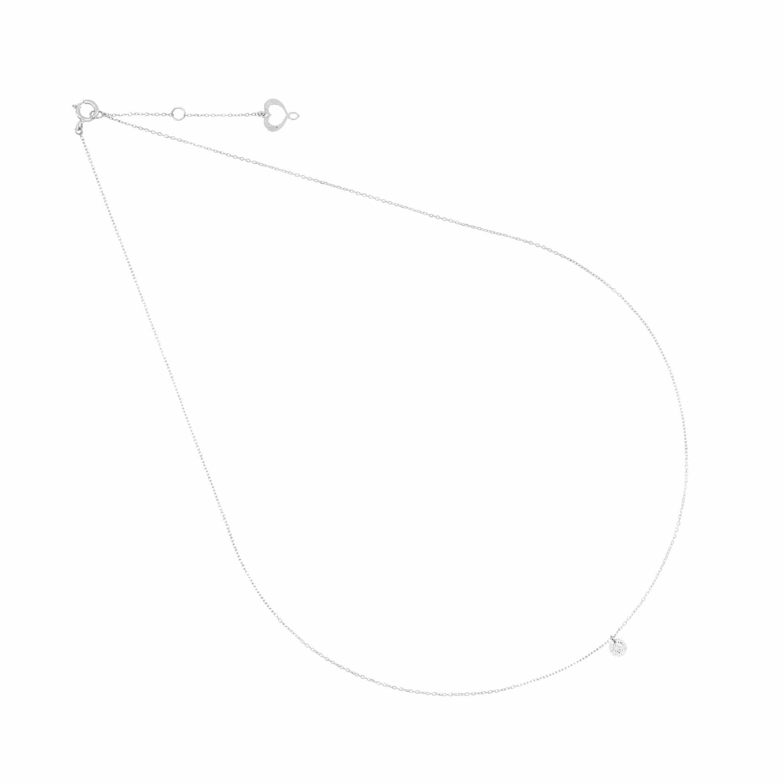 Collana Maman et Sophie in oro bianco con diamante 0,18 ct MISURA UNICA
