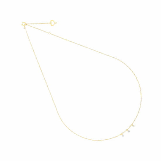 Collana Maman et Sophie oro giallo diamanti 0,07 ct e 0,05 ct MISURA UNICA