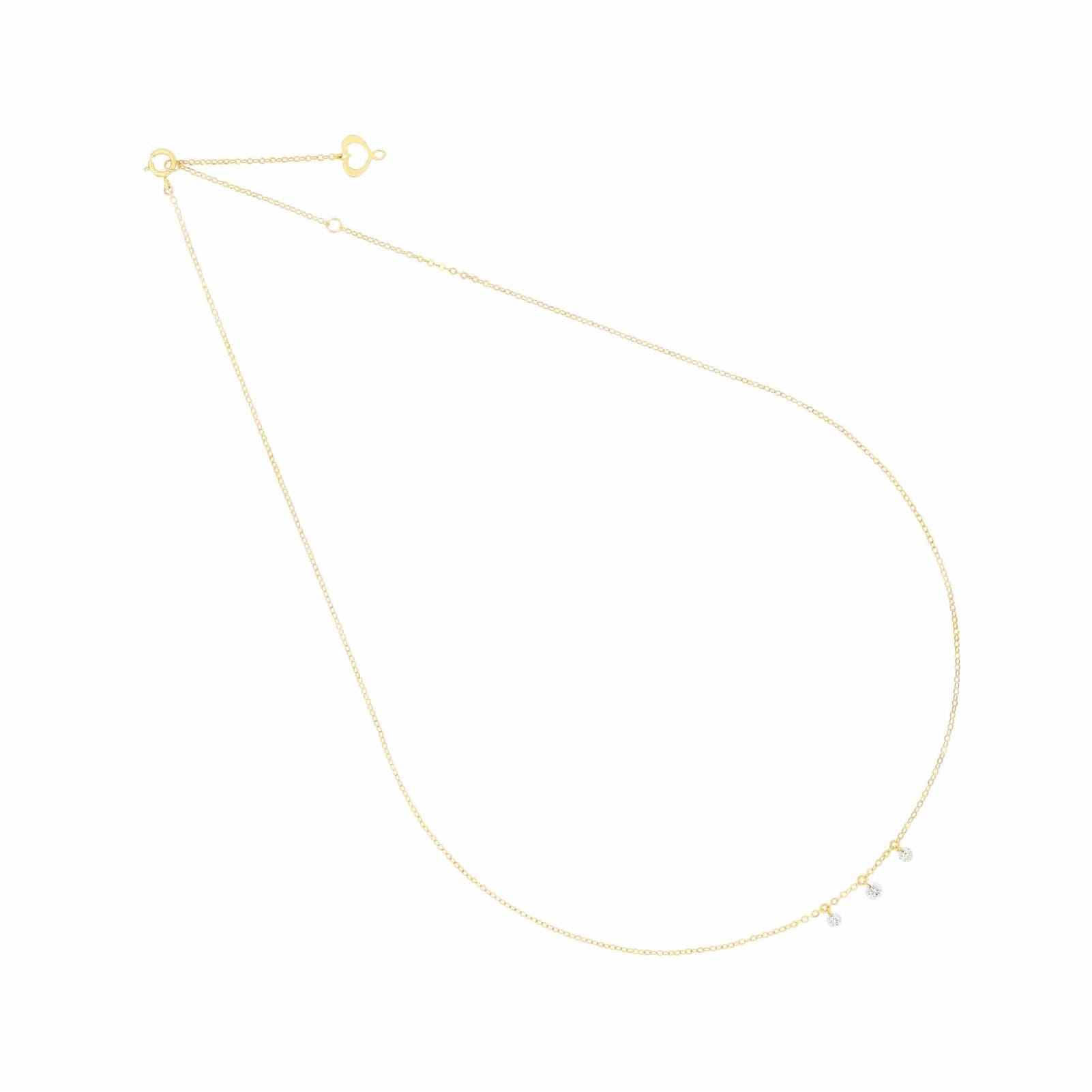 Collana Maman et Sophie oro giallo diamanti 0,07 ct e 0,05 ct MISURA UNICA