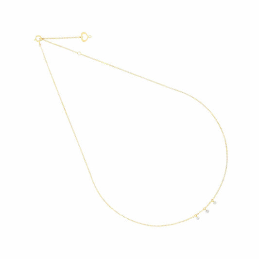 Collana Maman et Sophie oro giallo diamanti 0,07 ct e 0,05 ct MISURA UNICA