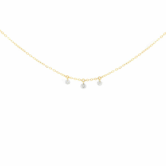 Collana Maman et Sophie oro giallo diamanti 0,07 ct e 0,05 ct MISURA UNICA