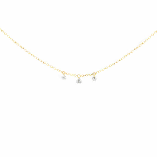 Collana Maman et Sophie oro giallo diamanti 0,07 ct e 0,05 ct MISURA UNICA